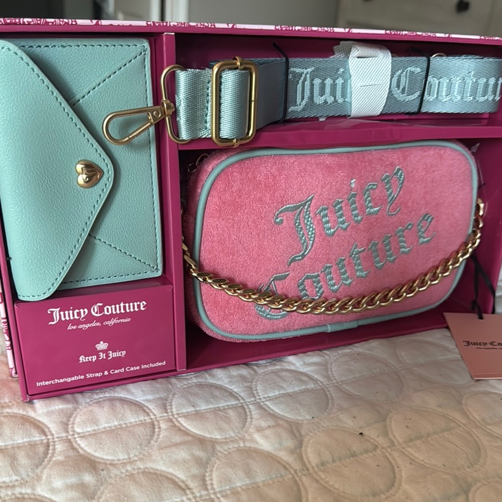 Juicy Couture Pink and Blue Bag Set